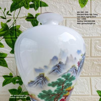 Mai bình họa tiết Sơn Thủy